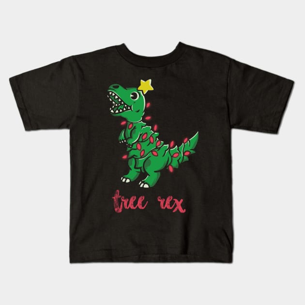 Tree Rex Kids T-Shirt by JuizJuice